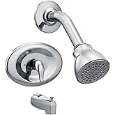 Moen Chateau Chrome Eco-Performance Shower Trim Kit with Showerhead, Lever Handle, and Tub Spout, Posi-Temp Valve Required, TL2369EP