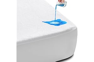 LAVANCE Waterproof Mattress Protector Full/Double Size, Premium Cotton Terry, Soft Noiseless Washable Bed Mattress Cover with