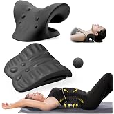 RESTCLOUD Neck Stretcher Cervical Traction Device for Neck Pain Relief and Back Stretcher for Lower Back Pain Relief Lumbar Support Bundle