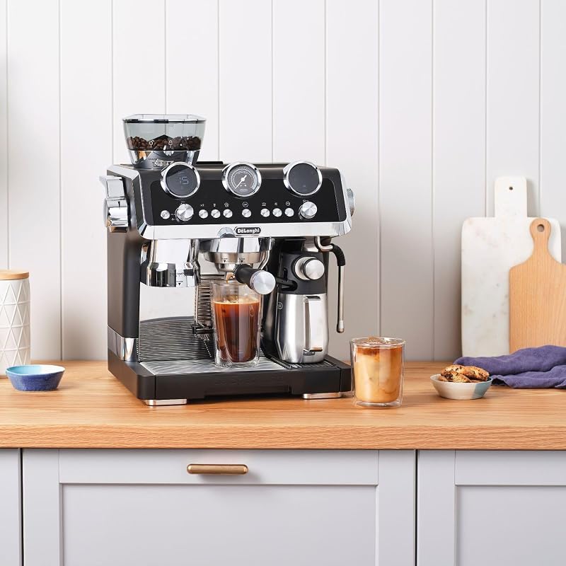 De'longhi dlsc319 - conjunto de copo térmico de vidro de parede dupla, vidro borossilicato durável, fácil de segurar, sem condensação, lavável na máquina de lavar louça, capacidade 490 ml