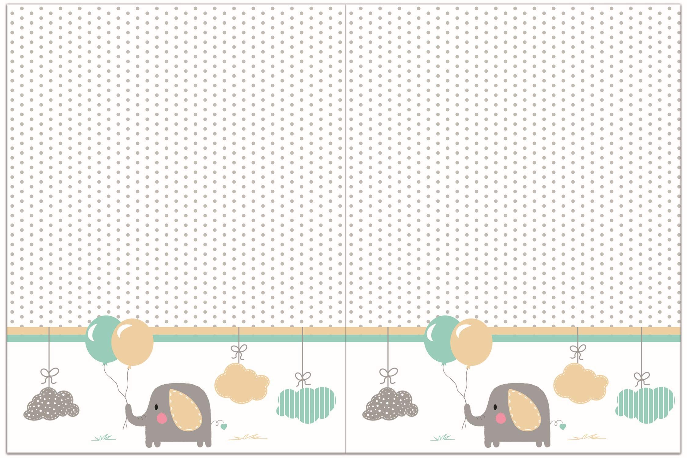 Procos 90651 Elephant Baby Plastic Tablecloth White