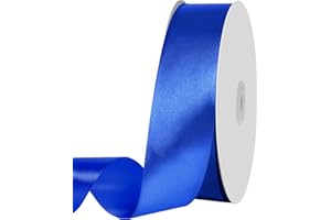 IEFOAH 1 1/2 inch Royal Blue Ribbon,100 Yards 1-1/2 inch Royal Blue Stain Ribbon Solid Fabric Ribbon for Gift Wrapping Floral Bouquets Wedding Home Party Decoration