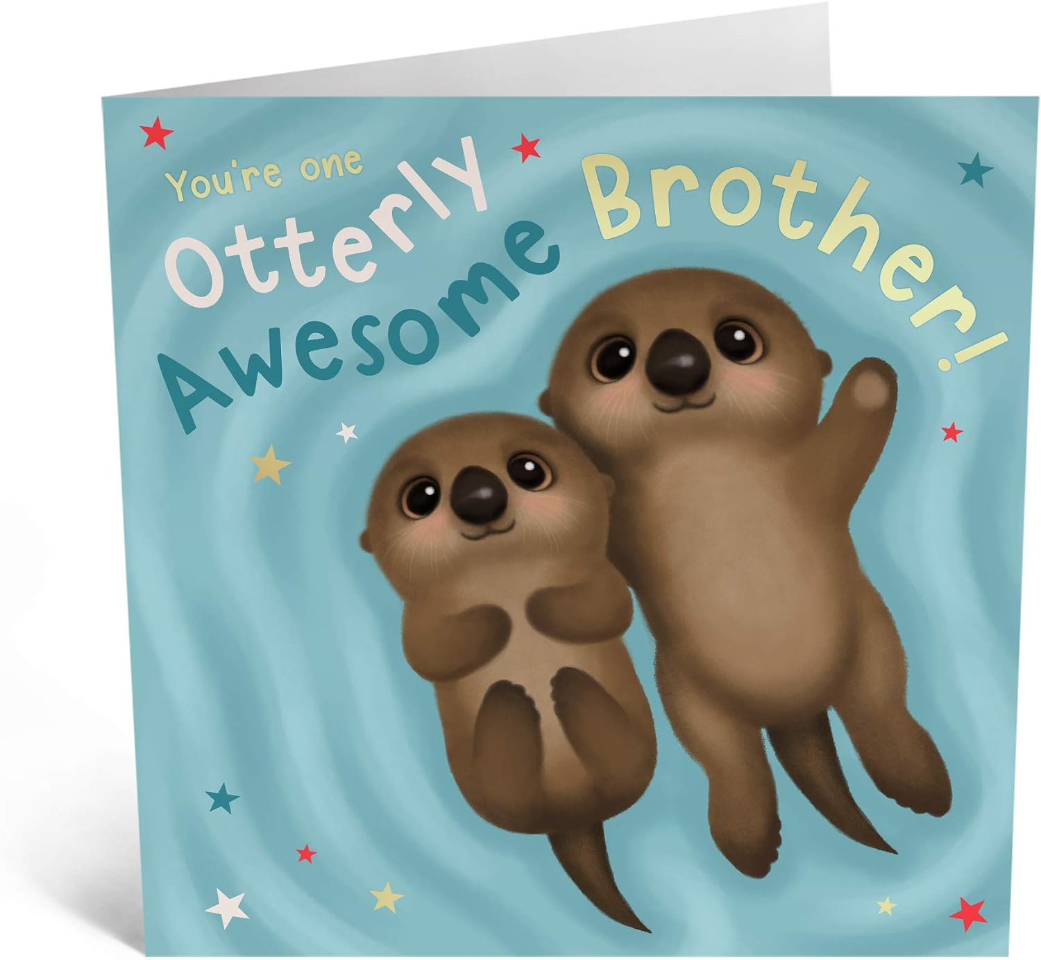 Central 23 - Brother Card - Birthday Card for Big Brother - 'Otterly Awesome Brother' - Happy Birthday Cards - Comes with Cute Stickers