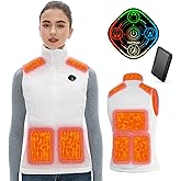 Heated Vest Women with Battery Pack Included, Smart Controller, Lightweight Electric Heating Jacket, Light Out Design