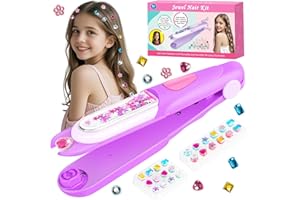 ADXVR Hair Gem Stamper Kit - Bling Hair Jewels for Girls Toys - Hair Accessories with Reusable Shining Diamonds, Birthday Christmas Gifts for Girls 3 4 5 6 8-12