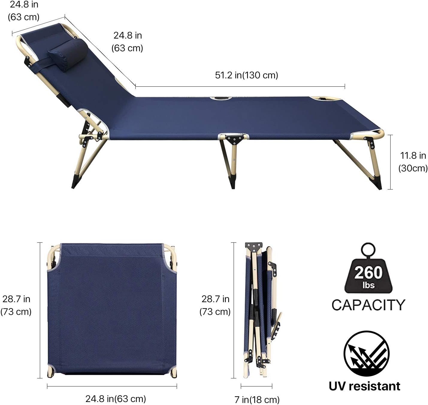 folding cot and lounge