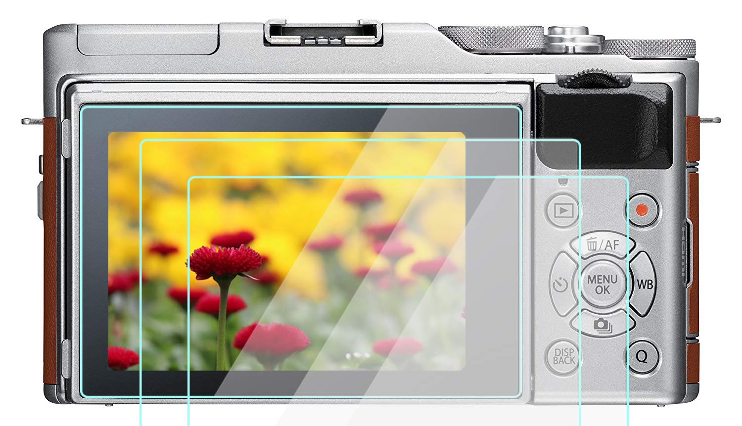 Komet XA10 Screen Protector Compatible for Fujifilm X-A10 X-A5 X-A3 Digital Camera, 9H Tempered Glass Anti-Scrach Anti-Bubble Anti-Dust (3 Pack)