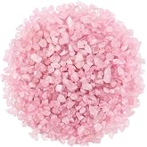 Twdrer 2lb Natural Rose Pink Quartz Crystal Chips | 7-9mm Tumbled Crushed Gemstone Rocks for Vases, Plant Pots, Aquarium Fish Tanks &amp; Jewelry Making