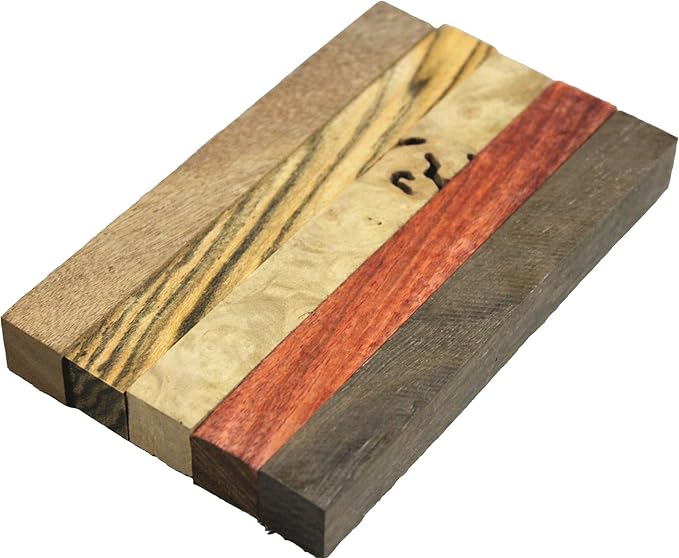 5 Blanks Mixed Craft Wood Turning Blanks Wooden Pens Block Woodworking