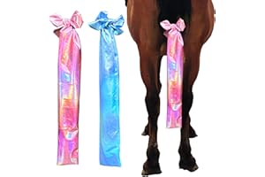 horzmetnex Vibrant Fabric Horse Tail Bag - Unique Design for Clean and Protected Horse Tail-Set of 2 (Fantastic Pink and Blue)