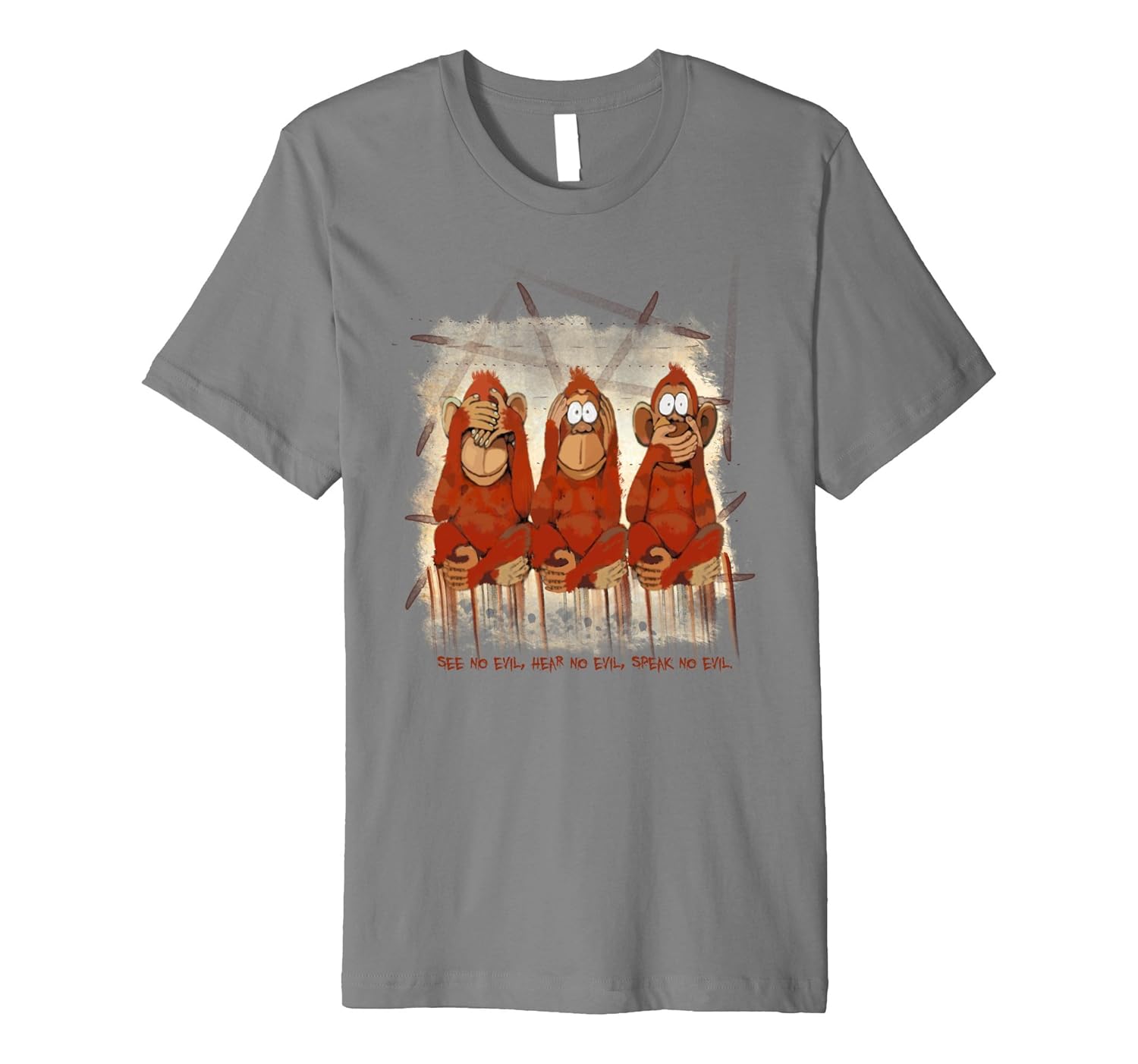 Three Wise Monkeys T Shirt-ANZ