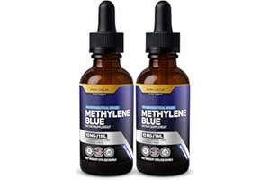 BETTER LIFE LAB Methylene Blue Pharmaceutical Grade 99.99% with Dropper, Health Dietary Supplement for Humans, No Formaldehyde, Made in USA (1% 50ml Bottle) 1 Fl Oz (2 Pack)