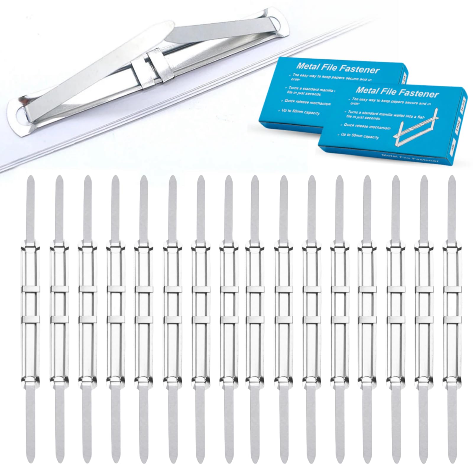 MENGYF 100 Pack Metal Paper Clips, 80 mm, Office and School Clips for Binders, File Folder