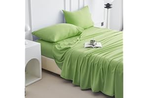 SKYMOOD 4 Piece Full Sheet Set - Super Soft Breathable Cooling Bed Sheets King Size 16 Inch Extra Deep Pocket, Hotel Luxury Bedding & Pillowcases, Wrinkle Free Oeko-Tex - Green