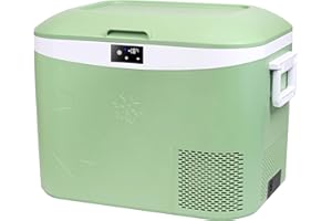 Megiu Car Fridge Portable 12V Refrigerator 19 Quart (18 Liter) 12 Volt Freezer Compressor Cooler 12V/24V DC 110～240 V AC for Truck Van RV Camper SUV and Home Use -18℃~+15℃