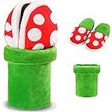 Lopbraa Piranha Plants Plush Funny Slippers Loafer with Pipe Pot Holder Fathers Day Gift for Adults Mens Women Teens (Piranha
