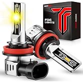 Torchbeam H11/H16/H8 LED Fog Light Bulbs Yellow, 12000 Lumen Upgrade,600% Brightness H11 Yellow LED Fog Lights, 1:1 Replacement For Cars,Trucks,and SUVs,3-minute quick installation,Pack of 2