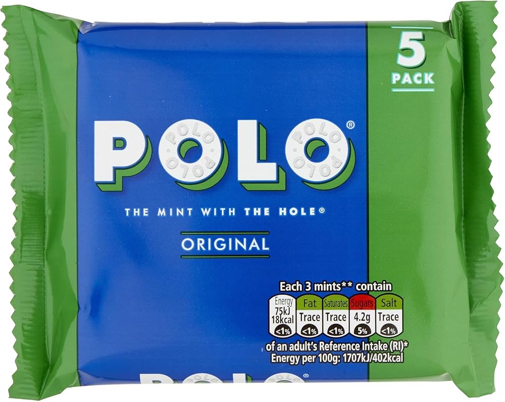 Polo Original Mint Pack of 5 5x25g Polo Mint Candy