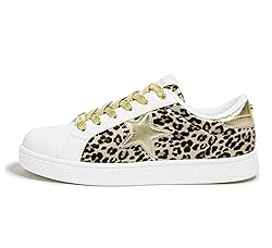 LUCKY STEP Women's Fashion Star Sneaker Lace Up Low