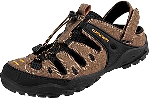 CAMELSPORTS Men's Hiking Sandals Outdoor Sport Closed Toe Walking Sandal Waterproof Non-Slip Summer Fisherman Beach Water Shoes