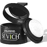 Sevich Hairline Powder - Root Touch Up Instantly Hair Color for Thinning Gray Coverage - Bald Spot Concealing Hair Powder for Women & Men - 48Hour Waterproof & Sweatproof - Black