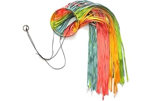 EONBES Satin Ribbon Windsock Streamer, Outdoor Decorations for Your Patio, Garden, Yard, Dock and Camper, 41-Inch, WS41-D-HHLL