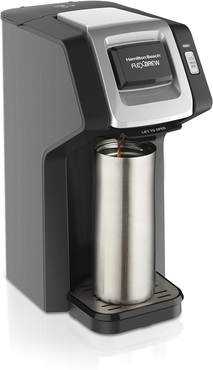 Cafetera Hamilton Beach FlexBrew de una taza para cápsulas