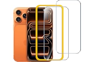 ivoler Tempered Glass for iPhone 17 Pro 6.3 Inch Screen Protector with [Easy Installation Frame] Full-Coverage, 9H Hardness A