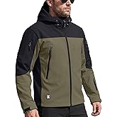 FREE SOLDIER Men's Outdoor Waterproof Soft Shell Hooded Military Tactical Jacket