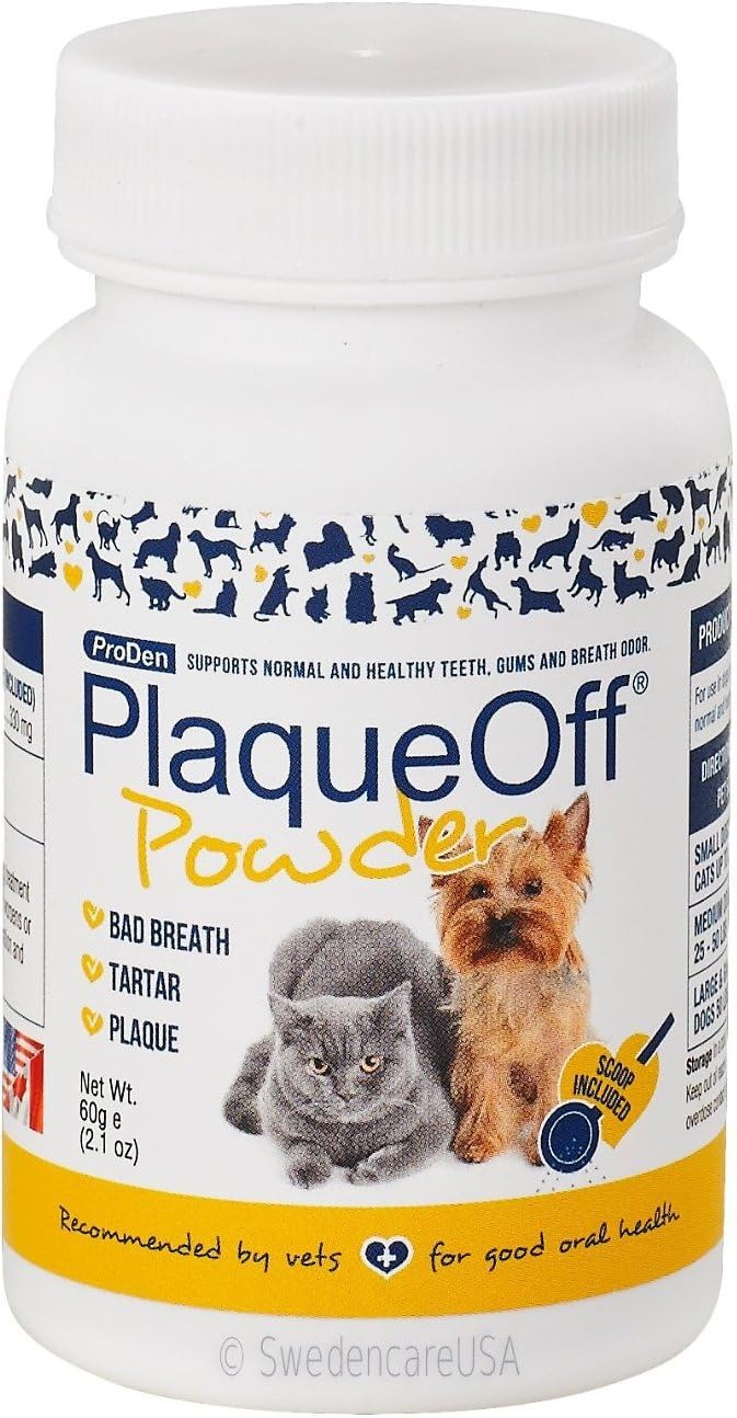 ProDen PlaqueOff Powder โ Supports Normal, Healthy Teeth, Gums, and Breath Odor in Pets โ 60 g