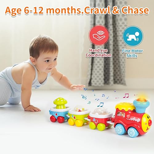 BAOLI Electric Train Toy,Railway Toy with Light Music,Battery