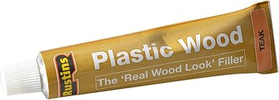 RUSTINS Plastic Wood Teak - Teak Wood Filler Tubes 1 x Rustins Plastic Wood Teak