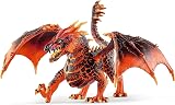 Schleich Eldrador Creatures Lava Dragon Toy 8" Movable Wings Red Monster