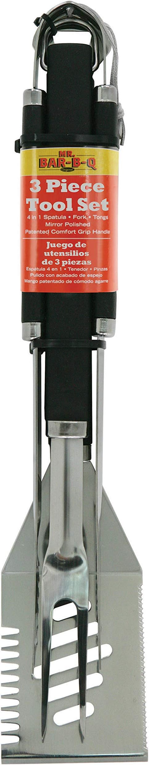 Mr. Bar-B-Q02465YNST Plastic Finger Grip 3-Piece Tool Set