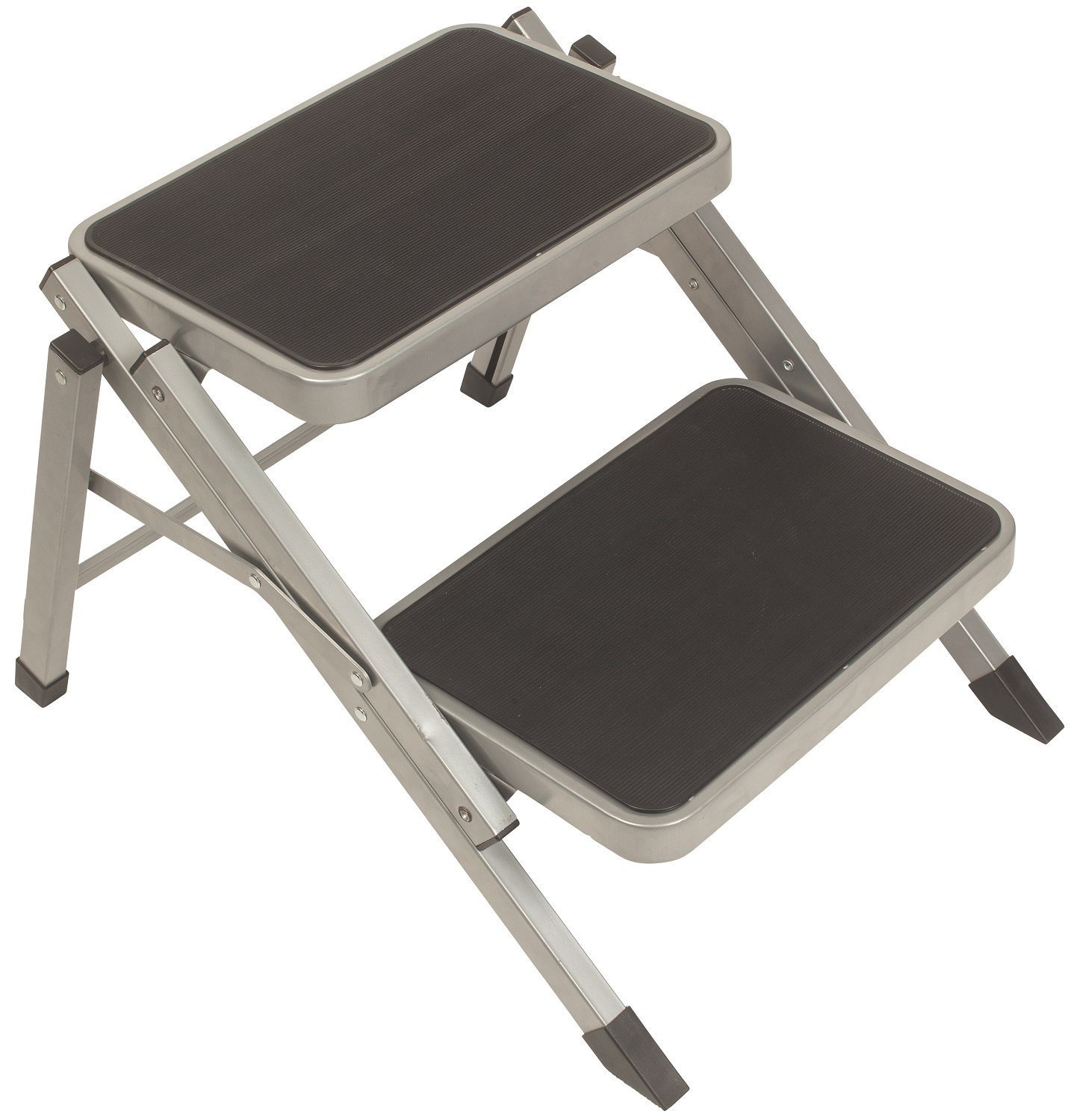 EazyGoods Folding Heavy Duty Double Caravan Step Motorhome Lightweight Non Slip, Metal, Multi-Colour, 59 x 48 x 39 cm