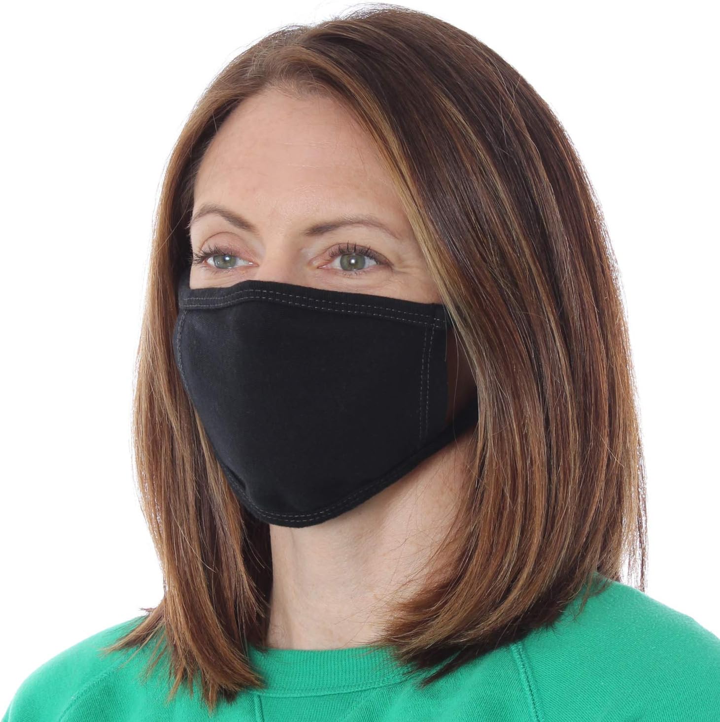 Reusable Face Mask Mouth Mask Single Layer Black Cotton USA Made 1 Pack
