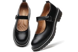 QHH Mary Jane Shoes Women Mary Janes for Women Flats Oxford Round Toe Non-Slip Casual Shoes Comfortable Dress Shoes Cute School Shoes for Teen Girls Womens Ladies