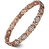 Feraco Copper Ankle Bracelet for Women, 99.99% Pure Copper Magnetic Anklet with 3800 Gauss Neodymium Magnet, Adjustable with Sizing Tool