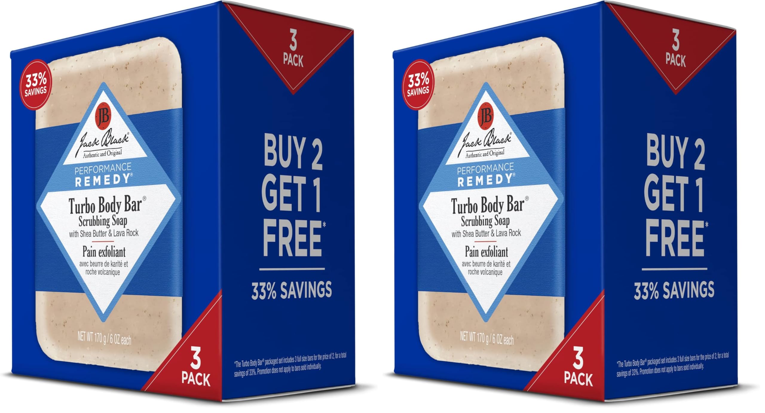 Jack Black – Turbo Body Bar Scrubbing Soap, 6 oz – Amazon Exclusive,(Pack of 6)