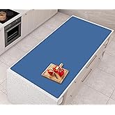 AECHY Silicone Mats for Kitchen Counter 47"x23.6"x0.08”, Largest Heat Resistant Mat Shipped Rolled Up Kitchen Island Silicone Countertop Protector Mat Nonslip Extra Large Counter Mat, Blue