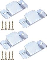 QWORK 4 Pcs Sofa Connectors Flush Mount Brackets Galvanized Iron Couch Corner view 7