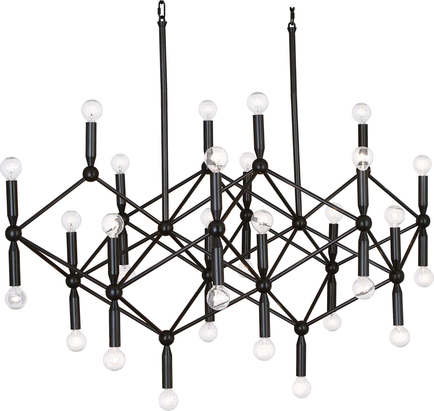 Robert Abbey Z399 Jonathan Adler Milano - Thirty Light Chandelier, Deep Patina Bronze Finish