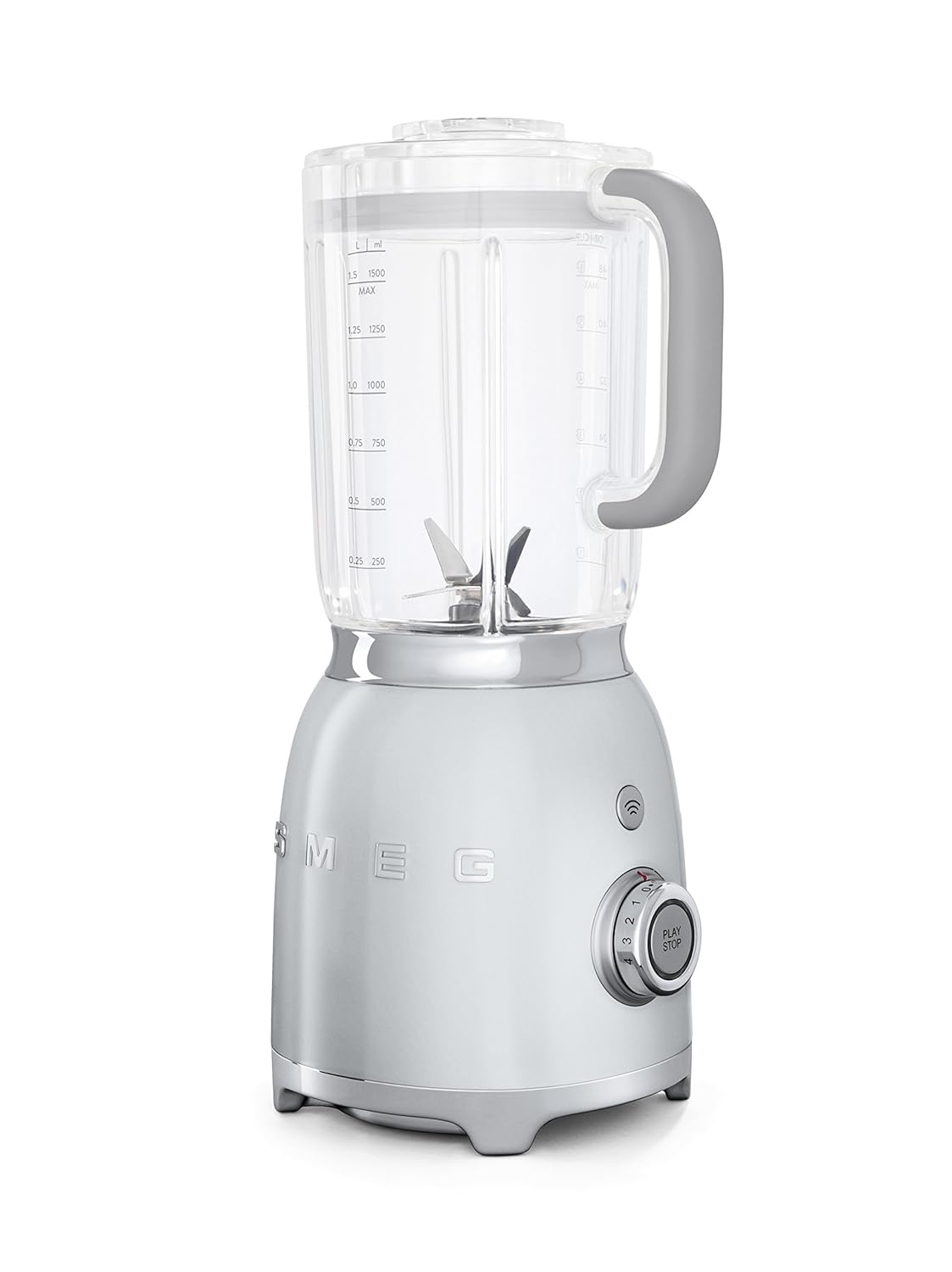 SMEG Batidora BLF01SVEU, 800 W, Vidrio, 4 Velocidades, plata: Amazon.es: Hogar