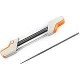 Porte-lime 2 En 1 Pour Chaîne Tronçonneuse 3/8" P - Diamètre Lime 4.0 Mm - Aiguisage Dents Et Limiteurs