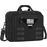 MOSISO 15.6 inch Tactical Laptop Bag for Men, 15-16 inch Tactical Messenger Bag Briefcase Shoulder Bags with Multi-Pockets, Black