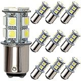 GRV Ba15d 1076 1142 High Power Car LED Bulb 13-5050SMD DC 12V Cold White Pack of 10