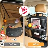 URAQT Car Seat Organizer Leather 8 Pockets Table Tray Tablet Holder Waterproof view 4