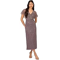 princess polly baby blue dress Adrianna Papell 3D Beaded Mesh Long Sleeve Midi Length at Hamilton Place in  Chattanooga, TN