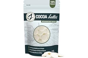 Zatural RAW Cocoa Butter-Deodorized Food Grade | 100% Pure-Prime-Pressed | DIY Lotion, Body Cream, Lip Gloss Base. (16 Ounce Deodorized Wafers)