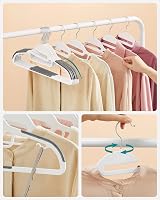 SONGMICS Set of 50 Plastic Hangers U-Shaped Opening 0.5 cm Thick 41.5 cm view 3